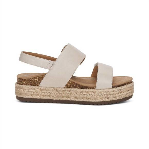 NEW AETREX women's vania platform sandals in cream - Picture 4 of 4